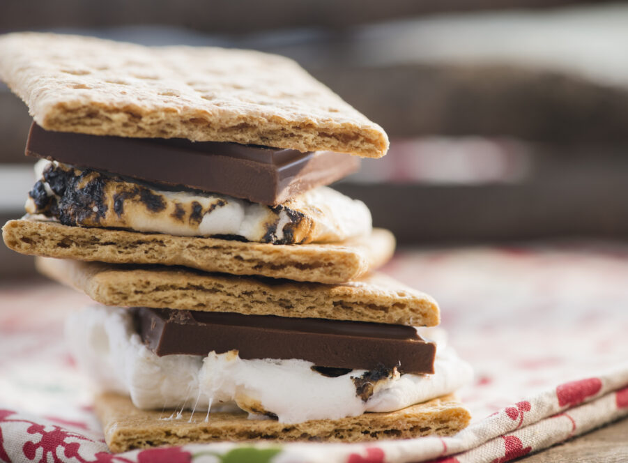 Studio Shot of toasted smores