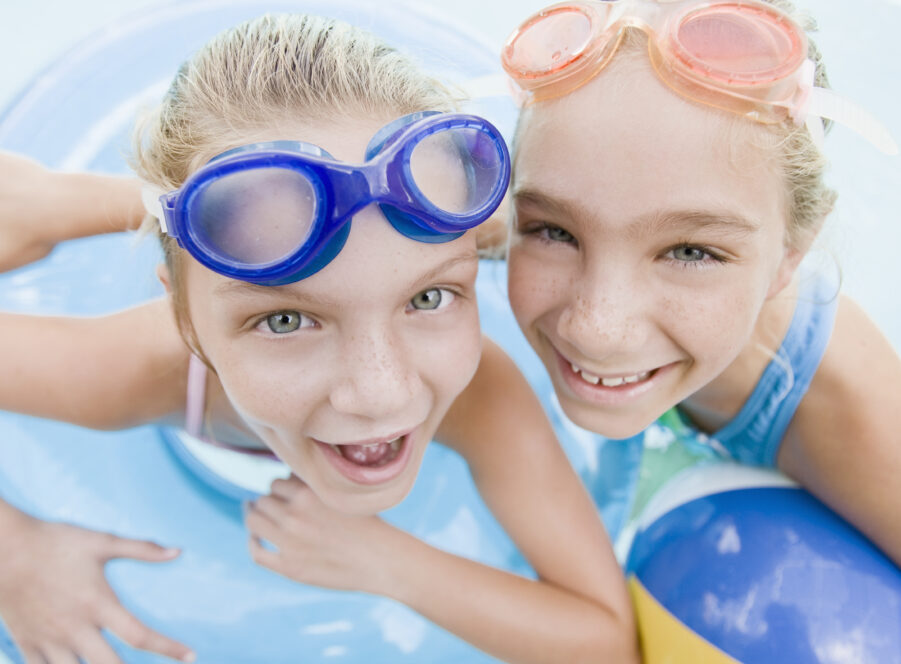 Little Girls Swimming