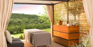 Luxurious spa treatment room at La Cantera Resort with tranquil atmosphere