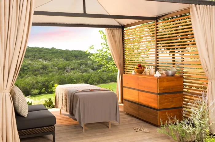 Luxurious spa treatment room at La Cantera Resort with tranquil atmosphere