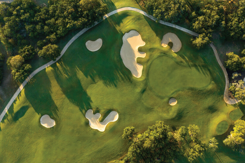 Overhead view of La Cantera Resort Golf Course