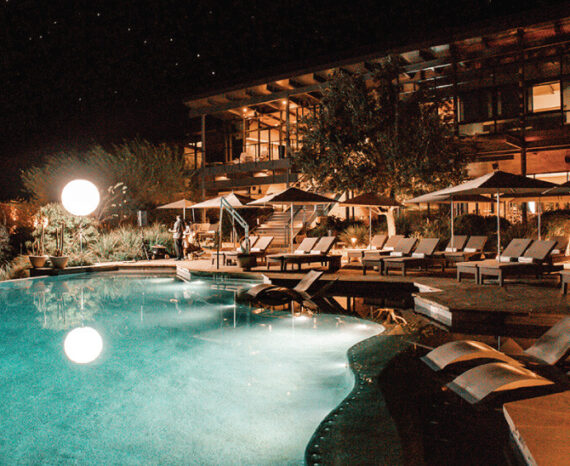 Loma de Vida Pool at Night