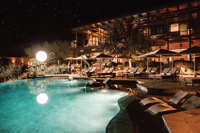 Loma de Vida Pool at Night