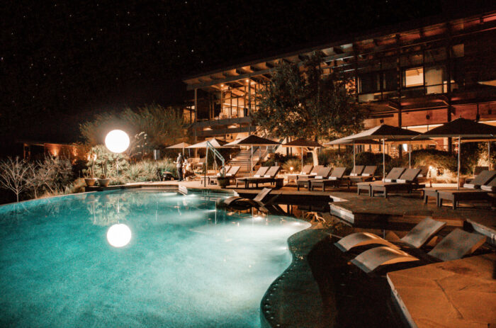 Loma de Vida Pool at Night